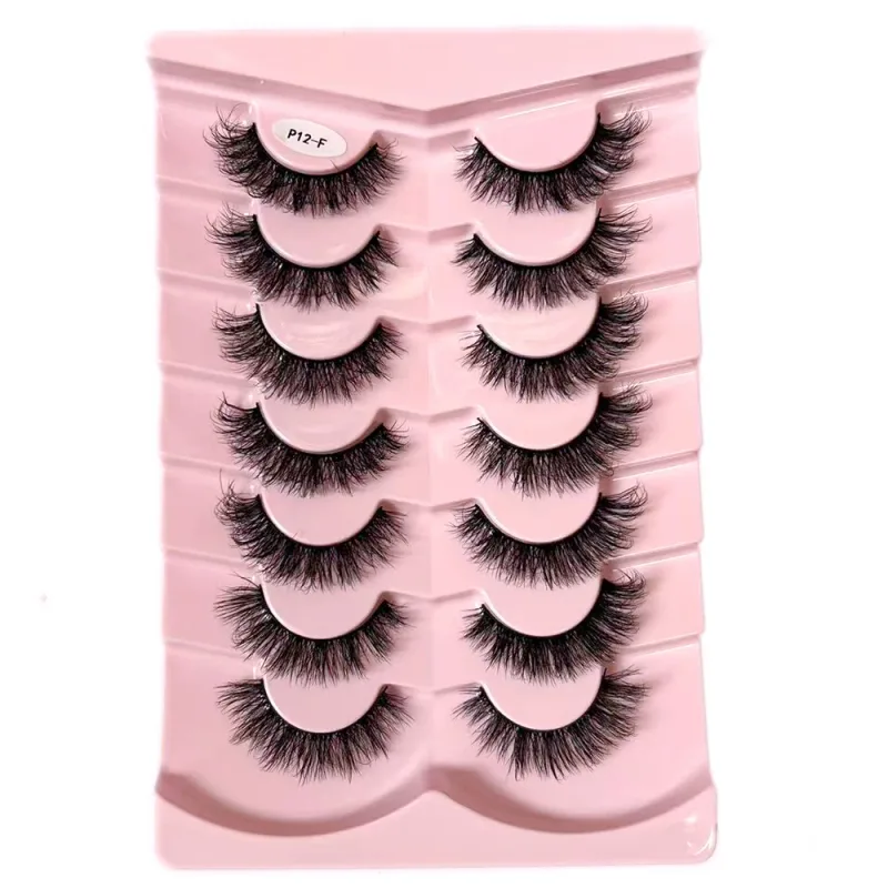 Classic 3D Volume Faux Mink Lashes Natural Look Fluffy False Eyelashes Wispy Cat Eye Lashes Fluffy 3D Mink Lashes
