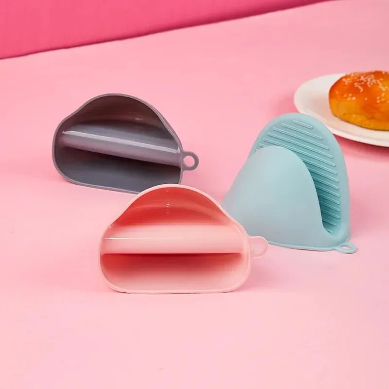 2pcs Oven Mitts Silicone Heat Resistant Pinch Mitts Anti Scalding Non Slip Gloves Clips Pot Holder Cooking Baking Oven Mitts