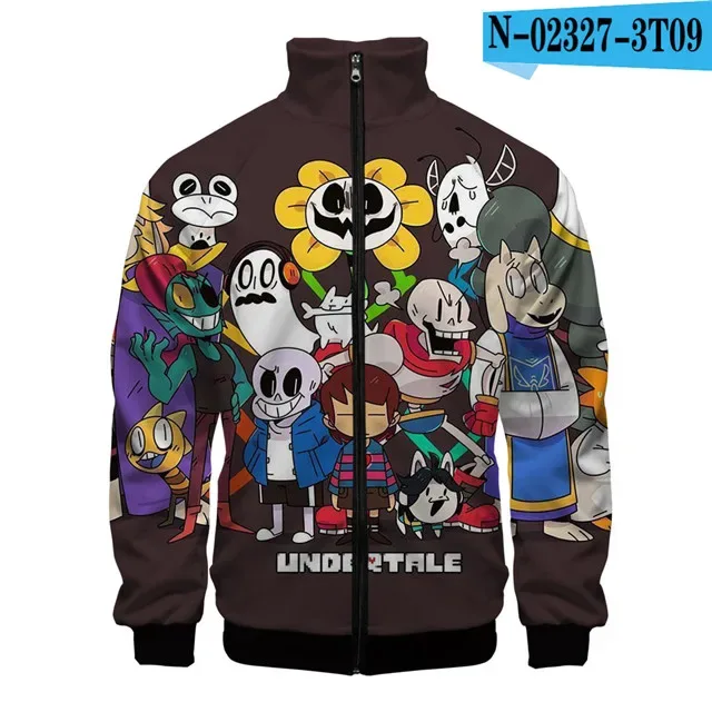 Luksusowe popularne Sans Undertale 3D Print Zipper Raglan kurtka wiatrówka chłopcy/dziewczęta wygodne kurtki ze stójką płaszcze