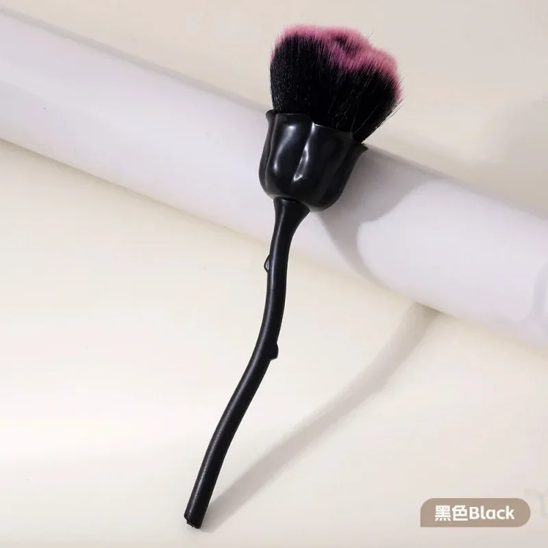 Rose Flower Shape Makeup Brush Round Makeup Loose Powder Brushes Manicure Nail Polishing Dust Removal Brush Beauty Make Up Tools — image 9