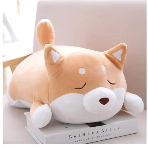 50cm Soft Stuffed Animal Plushies Lying Sleep Dog Hug Pillows Bedroom Kwaii Cute Doll For Kids Gift