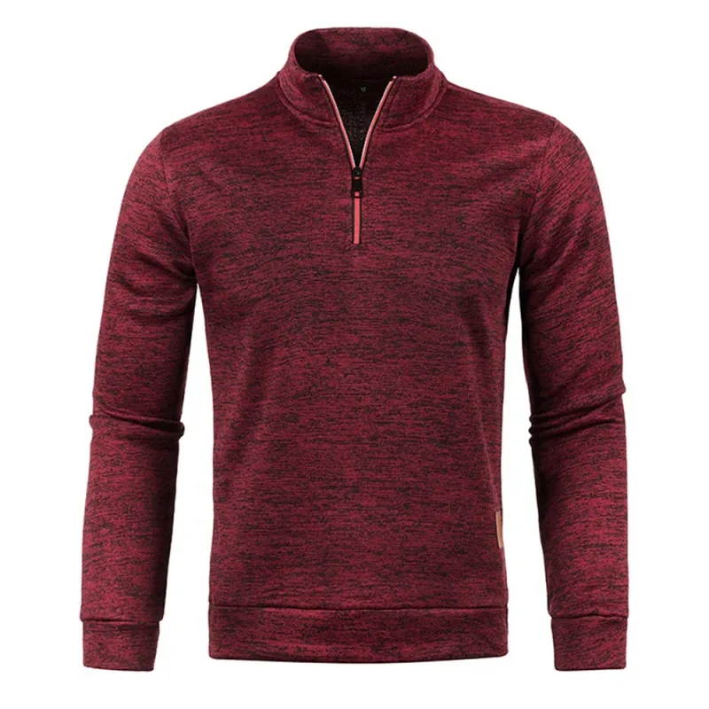 Herensweatshirts Halve rits Pullover Heren Flleece trui met lange mouwen Standcollar Sneeuwvlokken Hoodies Herenkleding
