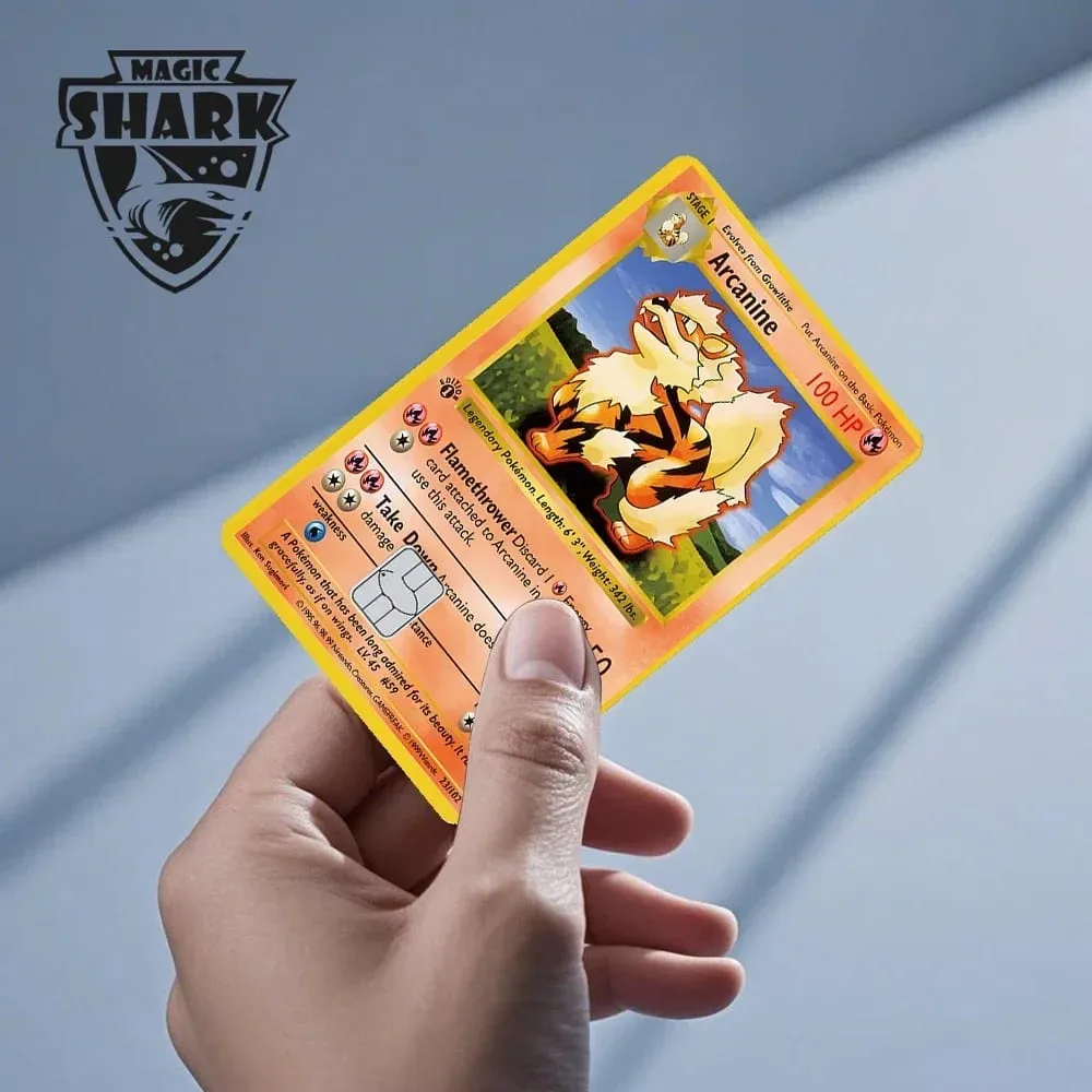 2025 New Pokemons Charizard Blastoise Bulbasaur Eevee Metwo Sticker Film Skin Cover for Credit Debit Card