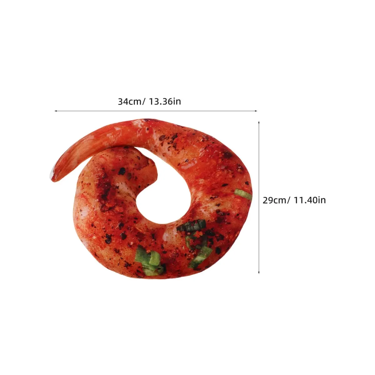Grillade räkor Nackkudde Realistisk Kokta Räkor Design Mjuk Kramkudde för resor Heminredning Mat Tema Rum Nyhet — image 4