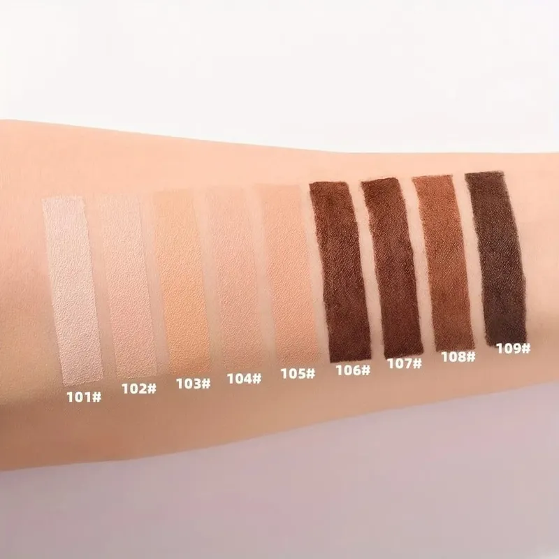 2024 New Foundation +Puff set Liquid Matte Full Coverage Foundation Waterproof Matte Natural Foundation With Blue Thumb Puff — image 4