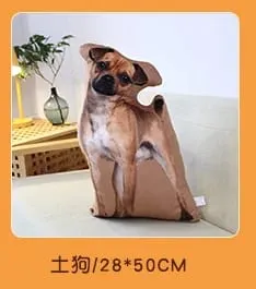 18 Kinds Dog Cat Animal Plush Pillow Both Sides Printing Stuffed Pug Corgi Hound Shar Pei Throw Pillow Sofa Home Decor Men Gift