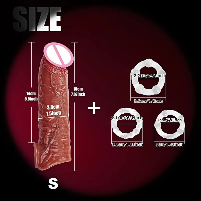 Man Dick Enlargement Semen Lock Ring For Men Delayed Ejaculation Soft Silicone Penis Sleeve Hollow Cock Ring Adult 18+ Sex Toy