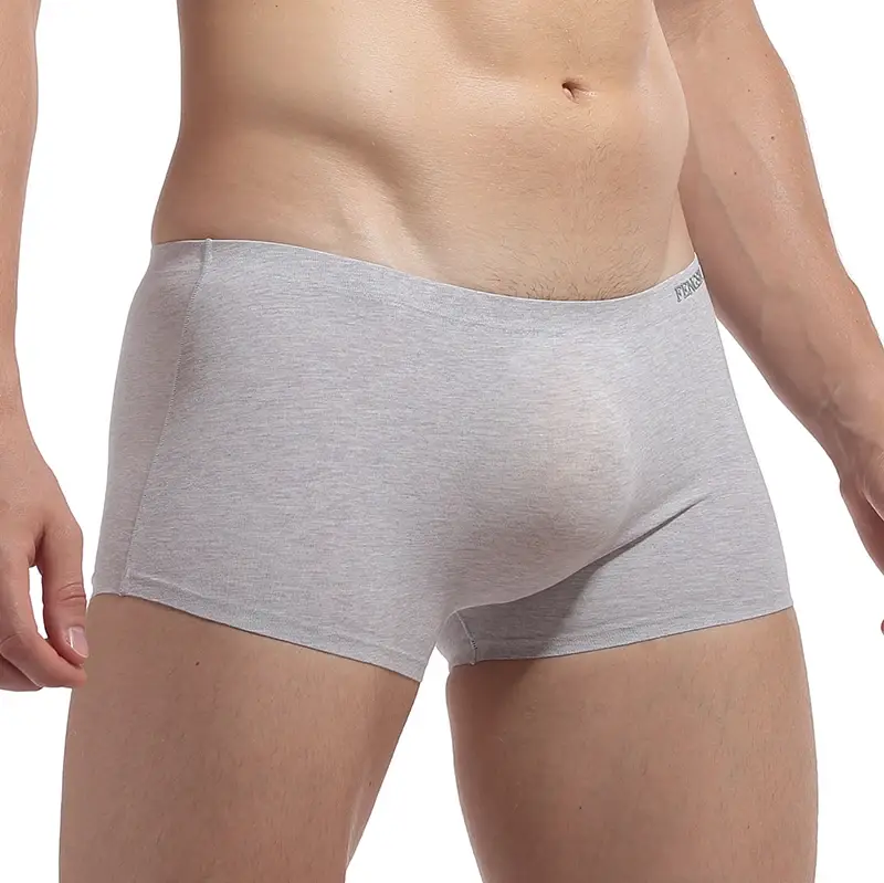 Men's Underwear Boxers Men Elasticity Breathable Trunk Boxer Comfortable Seamless Man Solid Underpants Shorts Panties