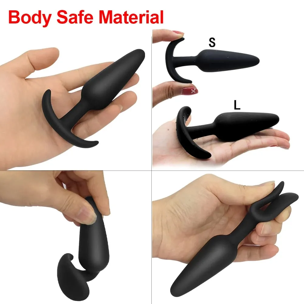 3 Different Size Anal Plug Soft Silicone Anal Butt Plug Stimulator Adult Sex Toys for Men/Women Prostate Massager Anal Trainer — image 4