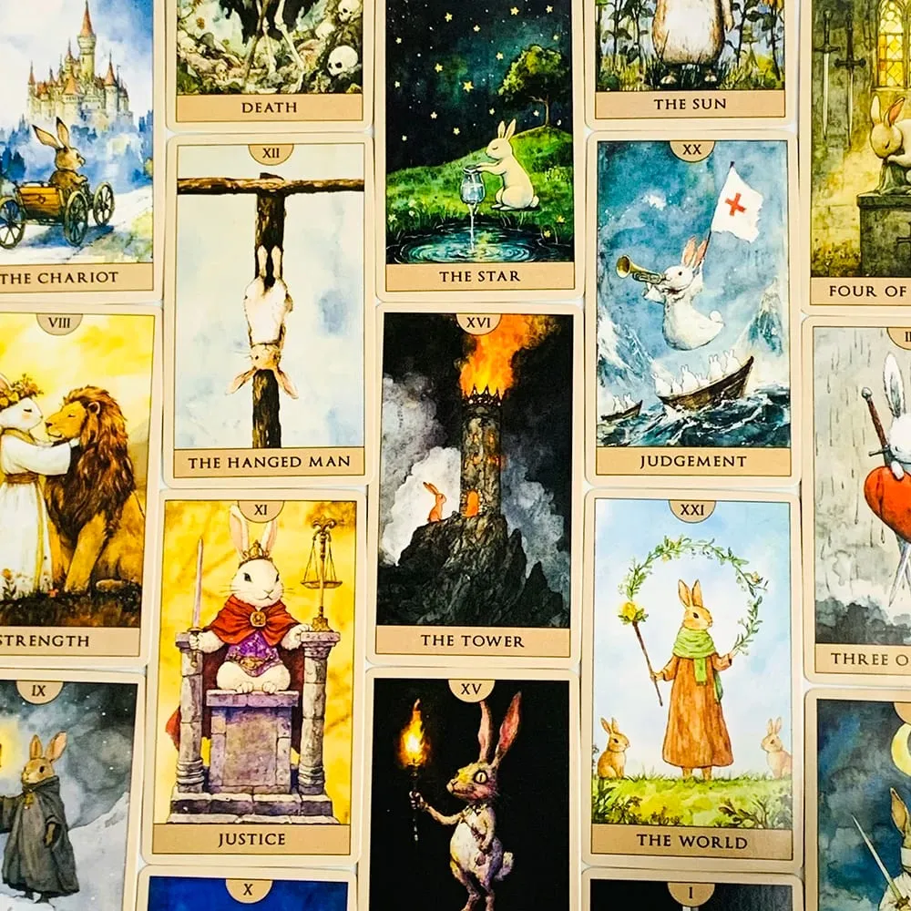 2026 New Tarot Cards 78 Card Tarot Deck English Version Destiny Prediction Divination Board Game Family Gathering Card Game