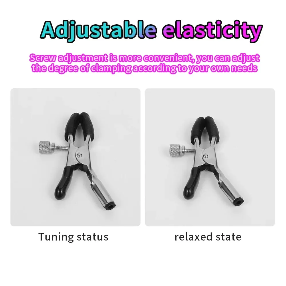 Nipple Vibrator Electric Shock Nipples Clamps Breast Stimulation Metal Labium Clitoris Clips Adult Toy Sex Toy For Women Men Gay