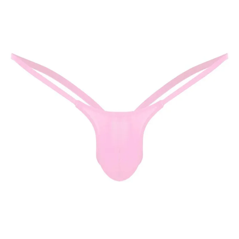 Ultra-thin Gay Men Thong G-string Seamless Men Jockstrap Micro T-back Underwear Male String Bikini Swimwear Pouch Underpant A50