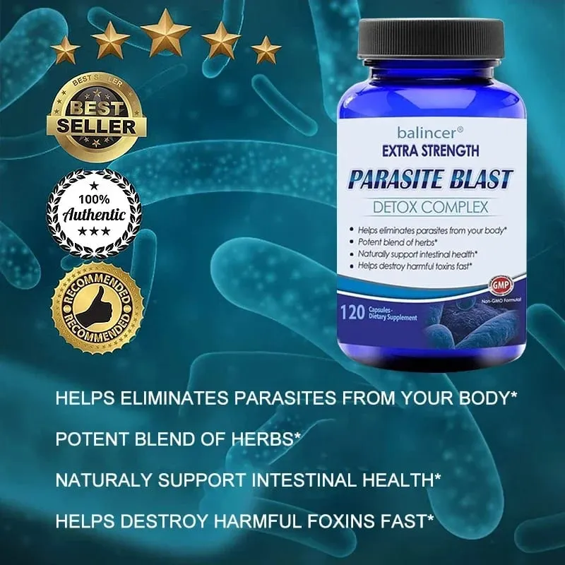 Parasite Detox Body Cleansing Complex with Cranberry Zinc & Garlic Support Cleansing Gut Health Improve Immunity Supplement