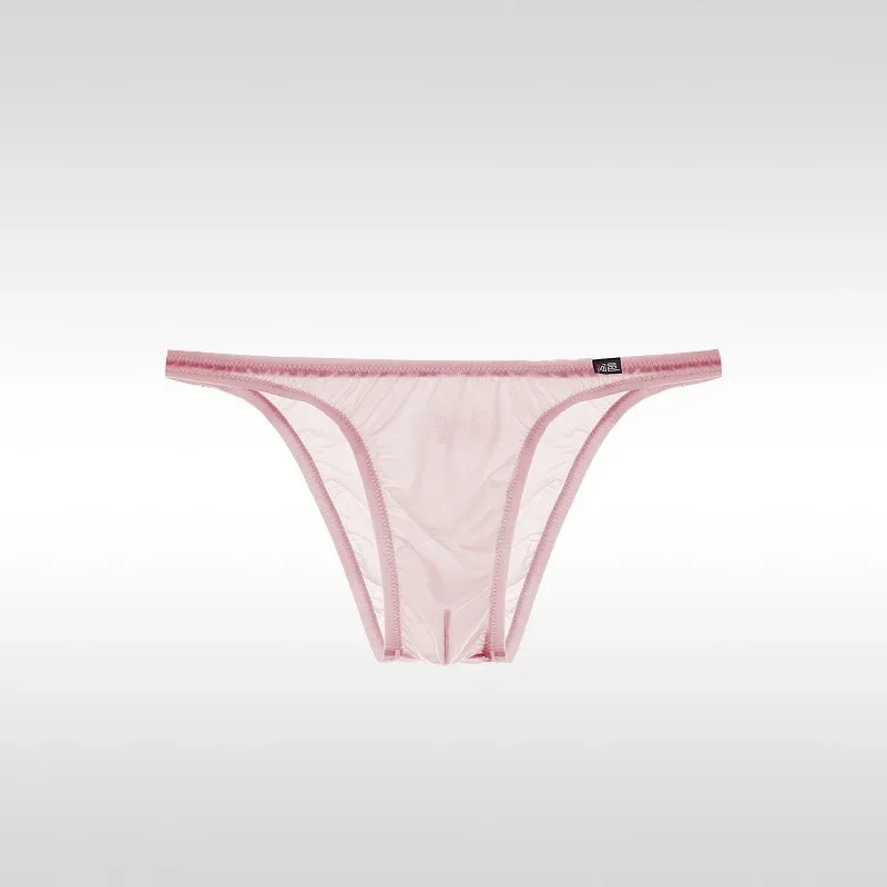 Men's Underwear Sexy Low-Waisted Ice Silk Ultra-Thin Silky Japanese Small Triangle Pants One-Piece
