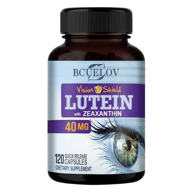 Lutein and Zeaxanthin Capsules 40mg Per Serving | Essential Eye Vitamins & Vision Health Dietary Supplement