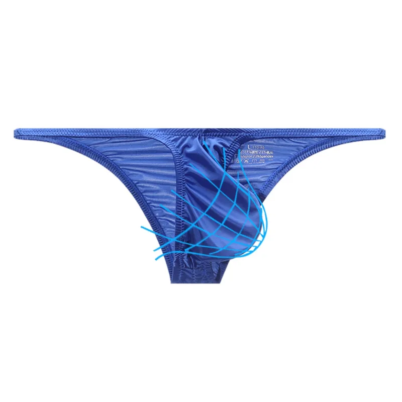 Men's Underwear Ice Silk Low Rise Sexy Bikini Briefs