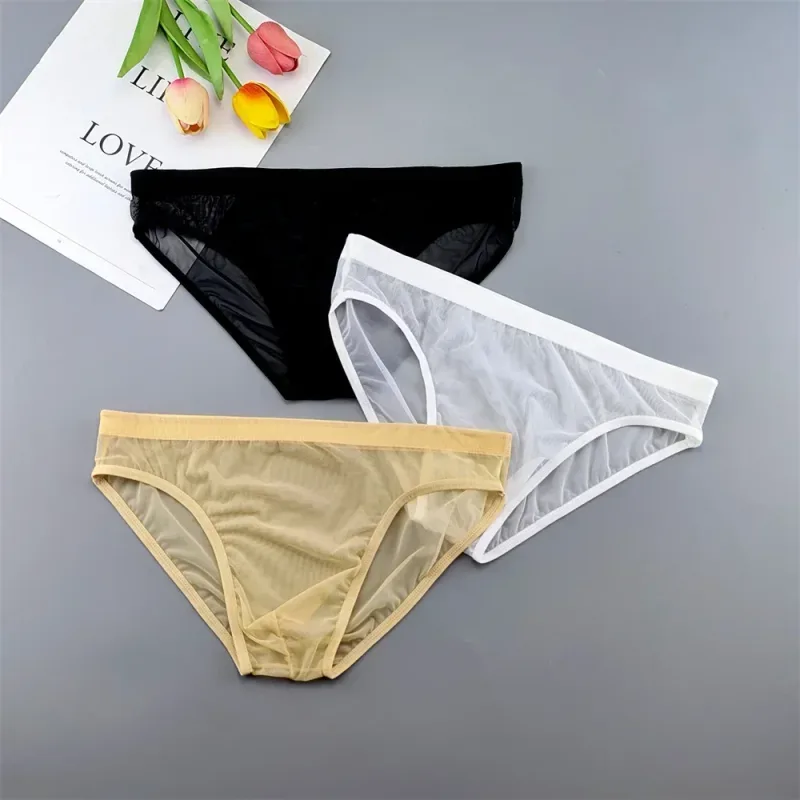 Slip in nylon trasparente da uomo Custodia 3D Intimo bikini maschile leggero Lingerie morbida elastica ad asciugatura rapida XL/XXL/3XL/4XL — image 17