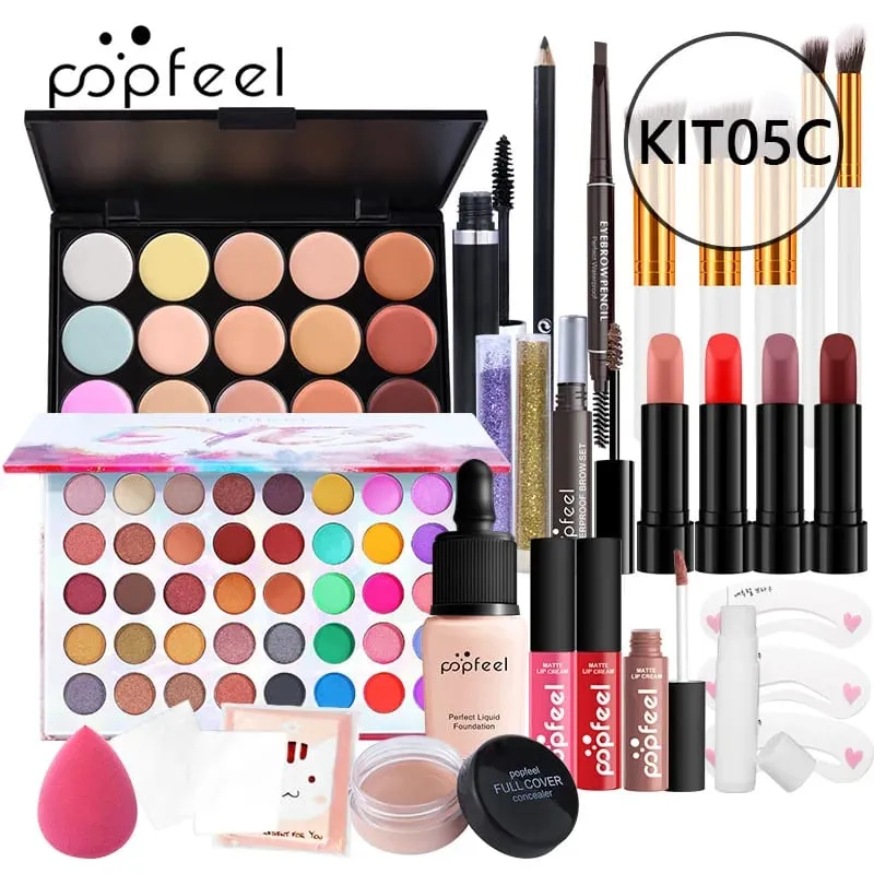 Makeup Full Kit Female Make Up Set Eye Shadow Eyeshadow Palette Lip Gloss Mascara Eyeliner Brushes Bag Make-up for Women — image 17