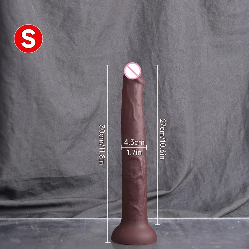 Uzun Yapay Penis Gerçekçi Yılan Şekli Tek Katmanlı Silikon Büyük Penis Yumuşak Anal Seks Oyuncakları Vantuz Dick Kadınlar için G-spot Orgazm 18 + — image 8
