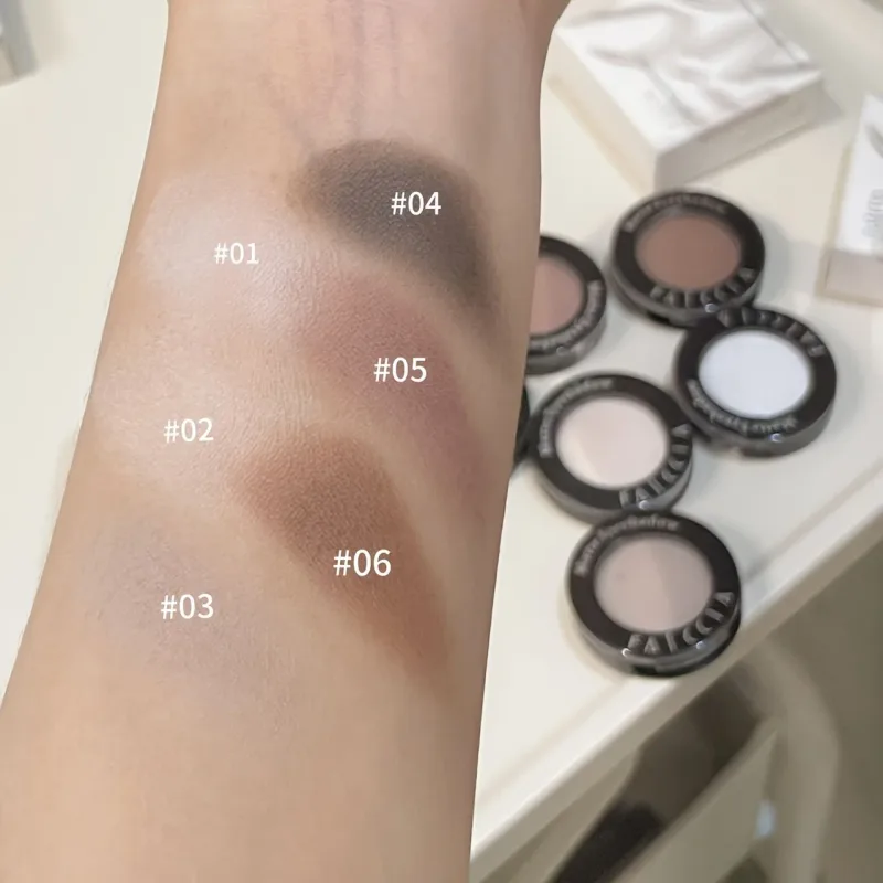 Single Matte Eyeshadow with Brush Low Saturation Color under Eye Highlighting Multi Use Makeup Ideal for Holiday Gifting