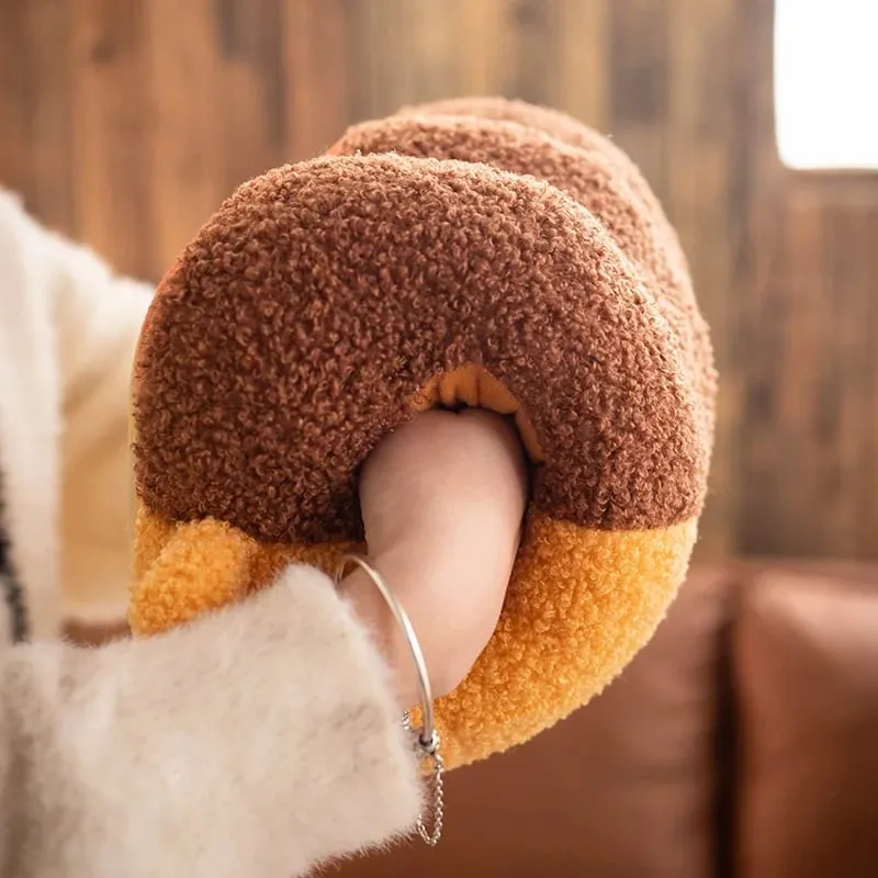 35x25cm Toast Bread Pillow Hands Warmer Winter Warm Plushie Emotion Face Human Figured Soft Cushion Decor Friend Gift