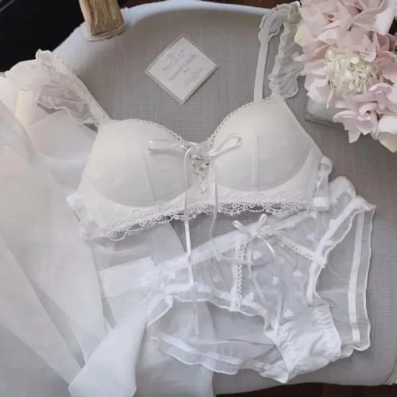 European German Style Lingerie Set Soft Wireless Bralette for Small Breasts Sweet Non Padded Training Bra for Young Girls MOYISU — image 6