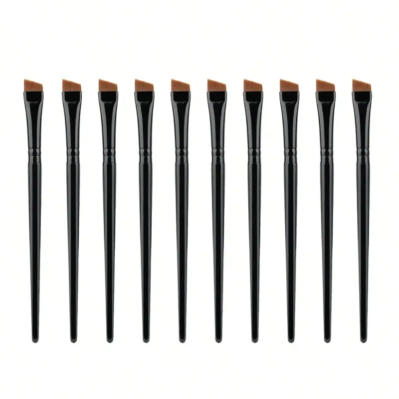 10 Pieces Angled Eyebrow Brushes Eyebrow Tint Brush Flat Tapered Eyebrow Concealer Brush Eye Makeup Brushes — image 6