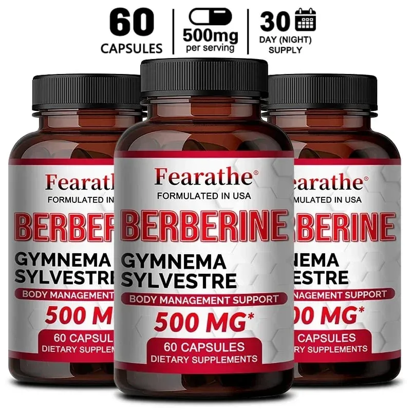 Berberine Capsules Maximum Potency for Blood Sugar Levels Immune System Health High Strength Healthy Weight Management