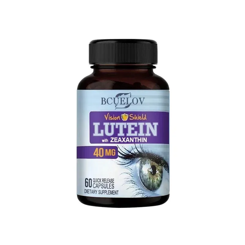 Lutein and Zeaxanthin Capsules 40mg Per Serving | Essential Eye Vitamins & Vision Health Dietary Supplement