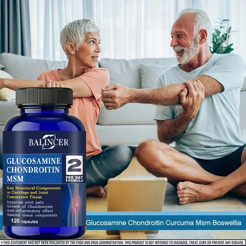 Glucosamine Chondroitin MSM - for Joint and Knee Health Immune System Non-GMO 120 Capsules