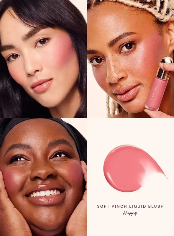 Rare Beauty Liquid Blush Natural Glow Blends Easily While Velvet Blush Stick Waterproof Sweat-resistant Lightweight Long Makeup