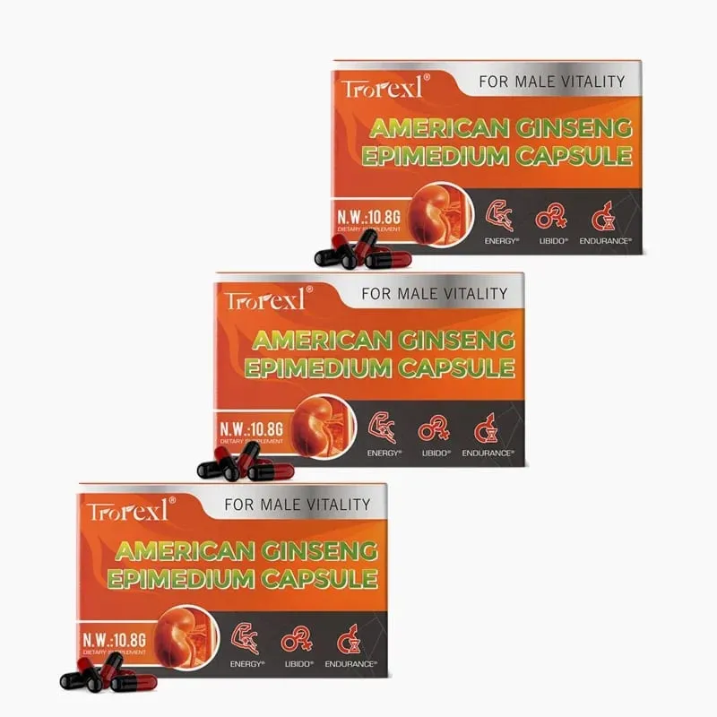 Organic Epimedium Ginseng Capsule Supports Reproductive Health Natural Energizer