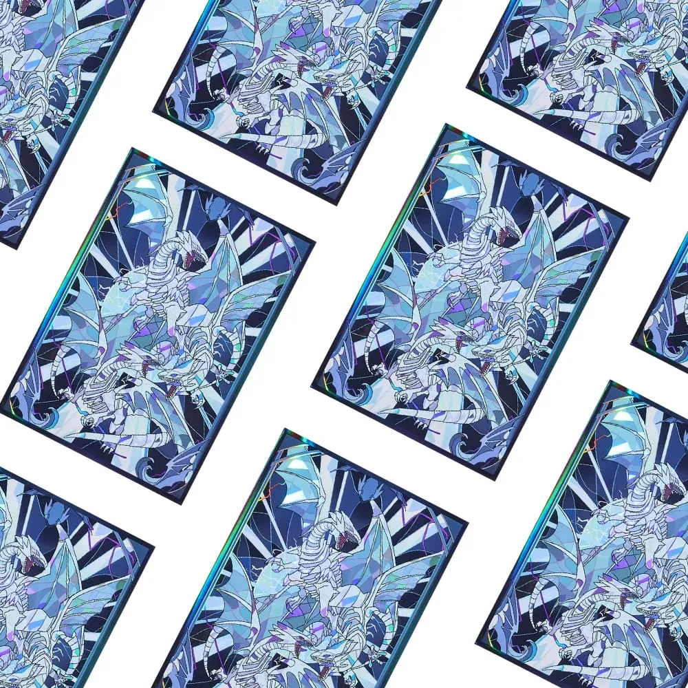 63x90mm 50PCS Blue eyed White Dragon Anime Card Sleeves Board Game Card Sleeves Game Collection Cards Sleeves Protector for YGO