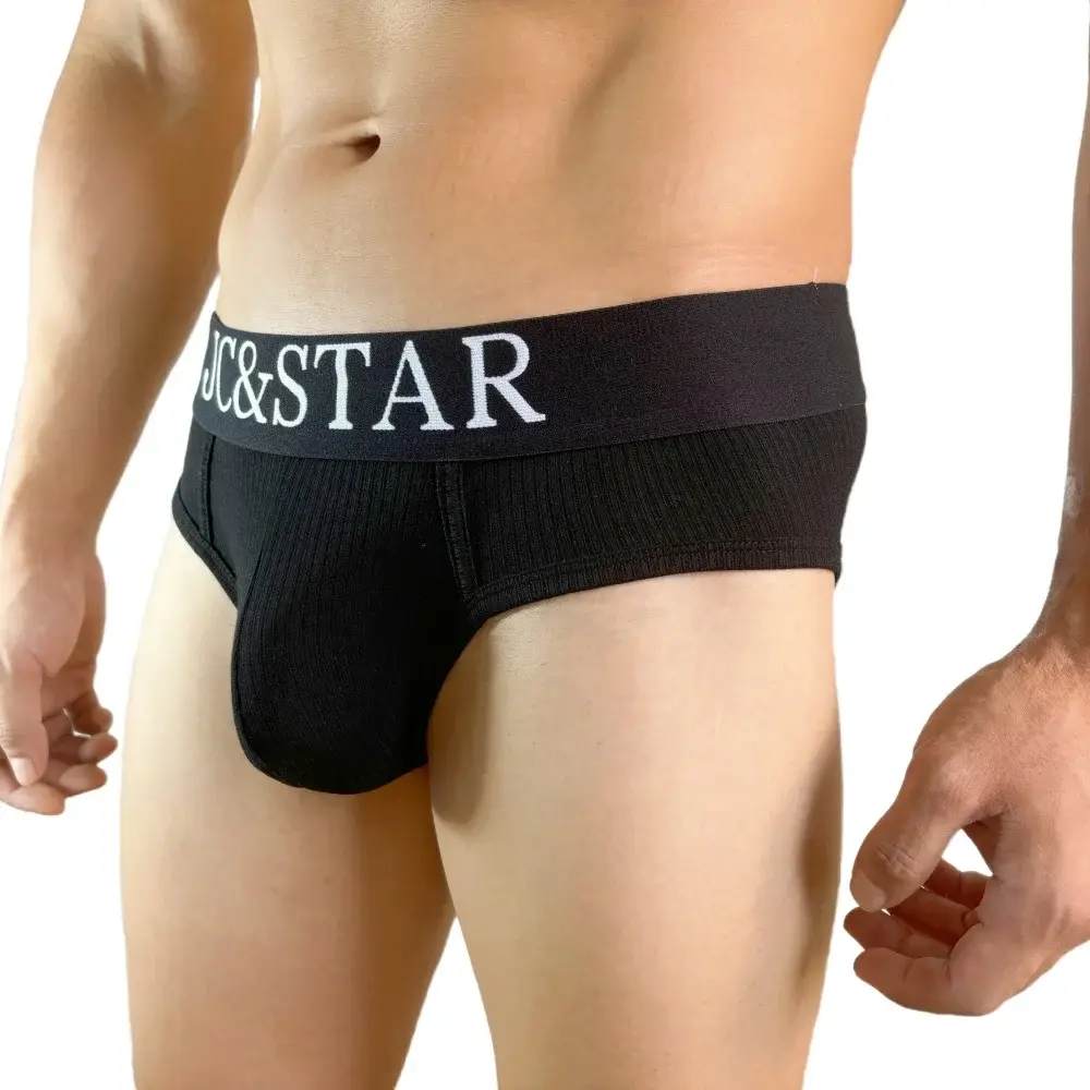 Atletisch hoog uitgesneden ontwerp Sexy herenondergoed Slips Onderbroek Geribbeld katoen Sportcomfort Heren Bikinislip Heren Tangaslips