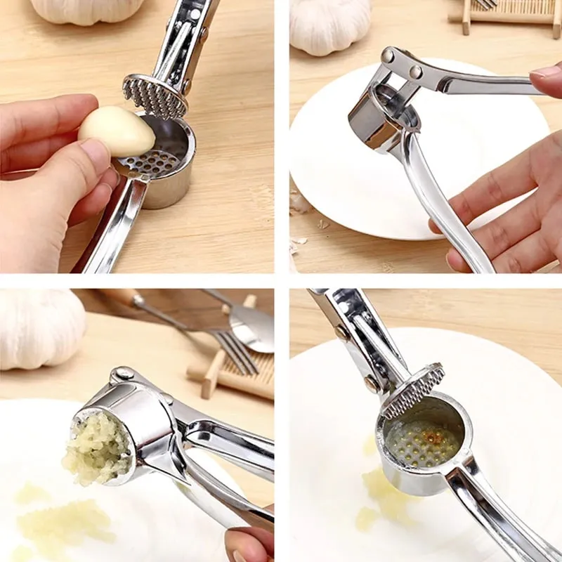 Stainless Steel Multifunction Garlic Press Crusher Kitchen Cooking Ginger Squeezer Masher Handheld Ginger Mincer Tools Garlic — image 5
