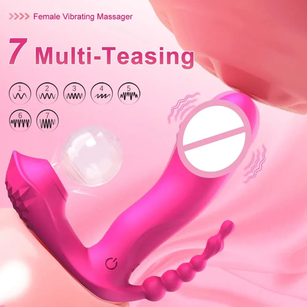 Wireless Control Dildo Vibrator G-Spot Massage Vaginal Vibrator Clitoris Sucking Stimulator Wearable Adult Sex Toy Women