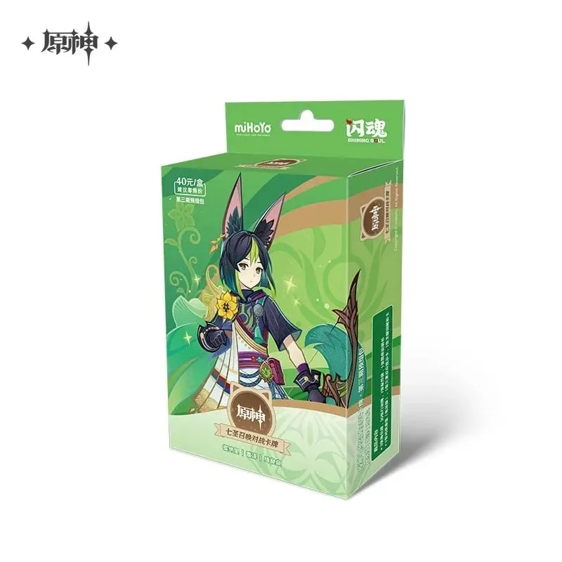 Original Genshin Impact Card Genius Invokation TCG Battle Card Hu Tao Raiden Shogun Anime Character Collection Card Kid Toy Gift