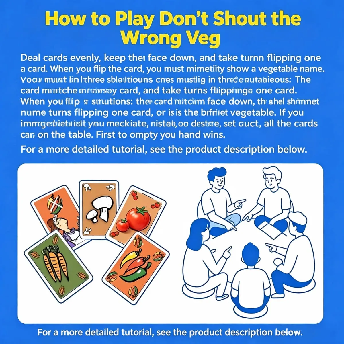 Vegetable Name Guessing Card Game Casual Interactive Game for Dorm Team Building & Parent-Child Gathering