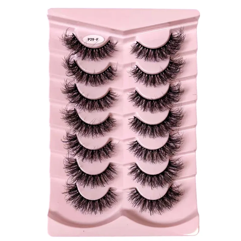 Classic 3D Volume Faux Mink Lashes Natural Look Fluffy False Eyelashes Wispy Cat Eye Lashes Fluffy 3D Mink Lashes