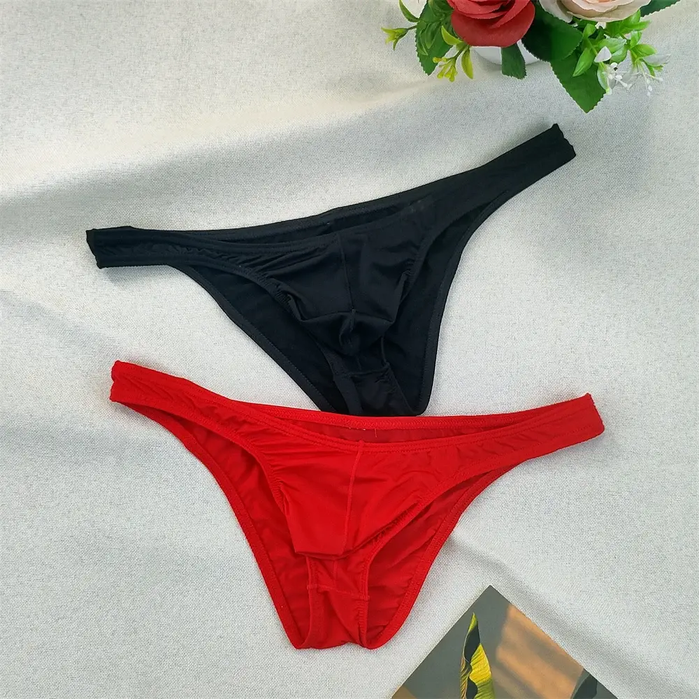 Seluar dalam Bikini Ketat Seksi Ketat Seluar Dalam Lutsinar Lelaki Sutera Ais Seluar Dalam Ultra Nipis Bersaiz Besar