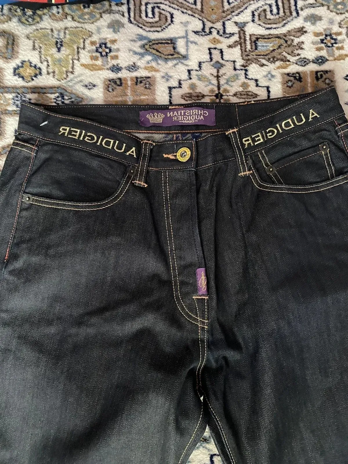 Harajuku Y2k Diamonds Wide Leg Jeans 2000s Casual Denim Pants High Waist Straight Jeans Vintage Statue of liberty Men Clothing