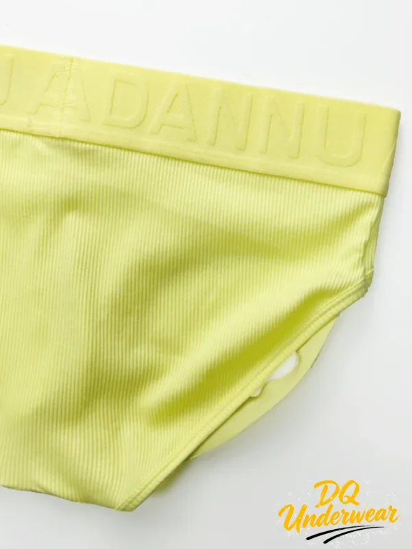 1PCS Einfarbig Gerippte Männliche Slips ADANNU Geprägte Logo Elastische Taille Stretch Komfort Täglichen Bikini Unterhose AD759