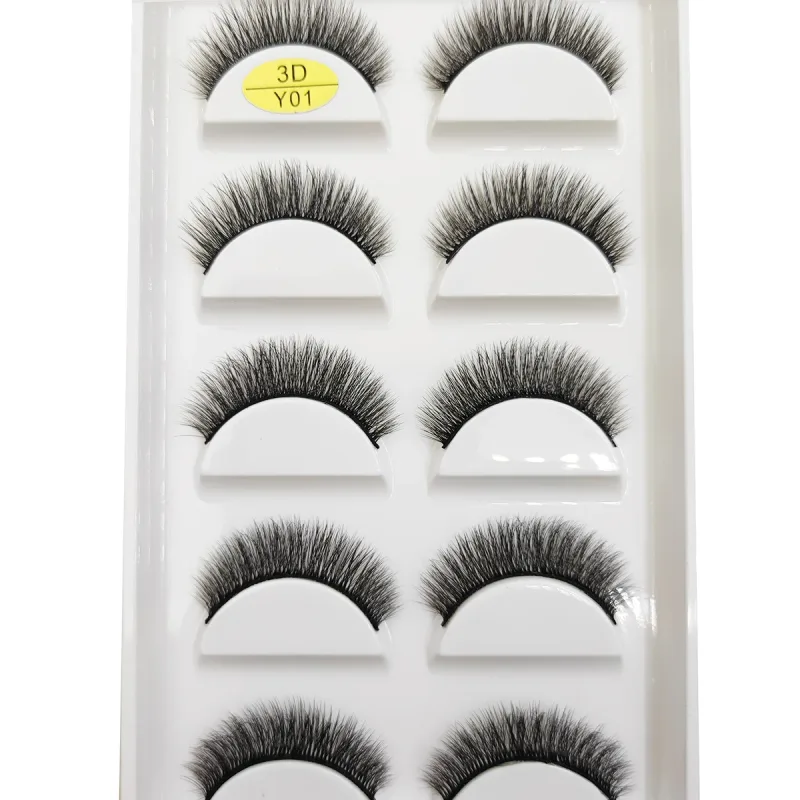 Natural 3D Mink False Eyelashes Soft Wispy Fluffy Eye Faux Lashes Make Up Eyelash Beauty Cat Cilios 5 Pairs 15 Styles