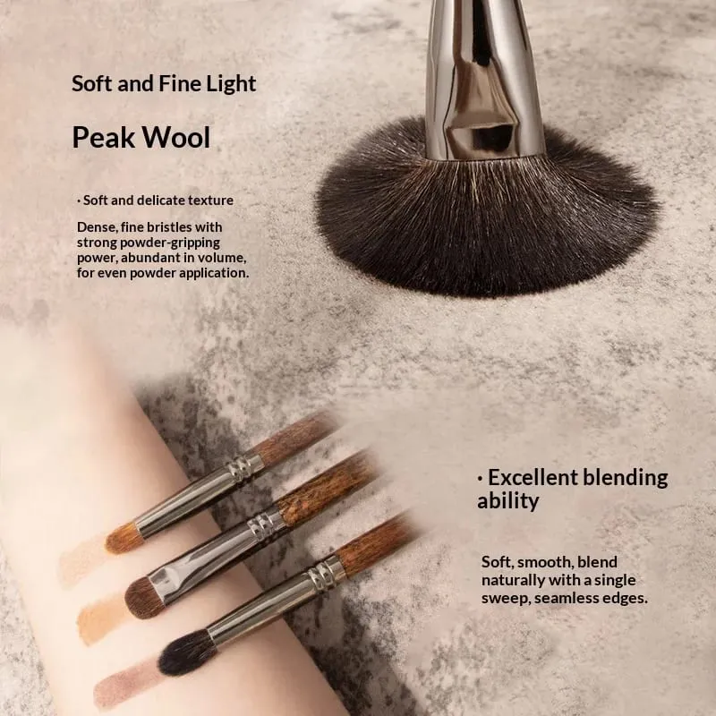 22pcs Goat Hair Makeup Brushes Set: Eyeshadow Brush Foundation Powder Brush Contour Blush Brush Cosmetic Makeup Tools