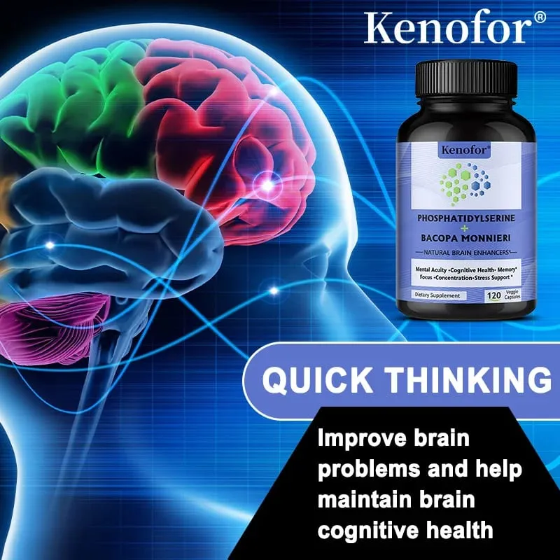 Phosphatidylserine Supplement with Bacopa Monnieri Brain Supplement Supports Healthy Thinking Memory Creativity