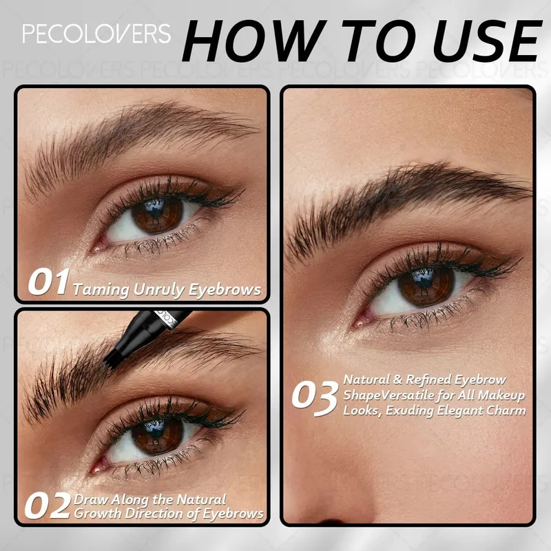 4PCS/Set Eyebrow Makeup Set - Waterproof and Smudge-proof Suitable for Eyebrow Tattooing Creating Well-defined Wild Eyebrows — image 6