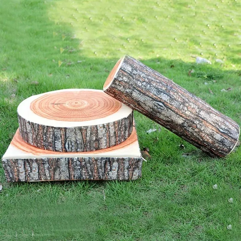 Stump Creative Pillow High Simulation Round Stump/wooden Board/cutting Board Modeling Cushion Cute Pillows