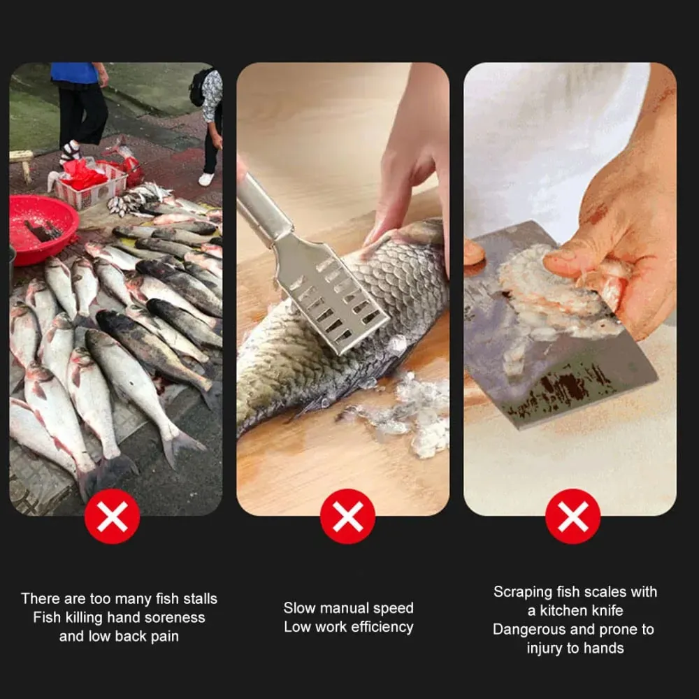 Fish Scaler Cordless Seafood Tools Fish Scraper Cleaner Fish Remover Cleaner Wireless Portable Electric Fish Scaler Remover