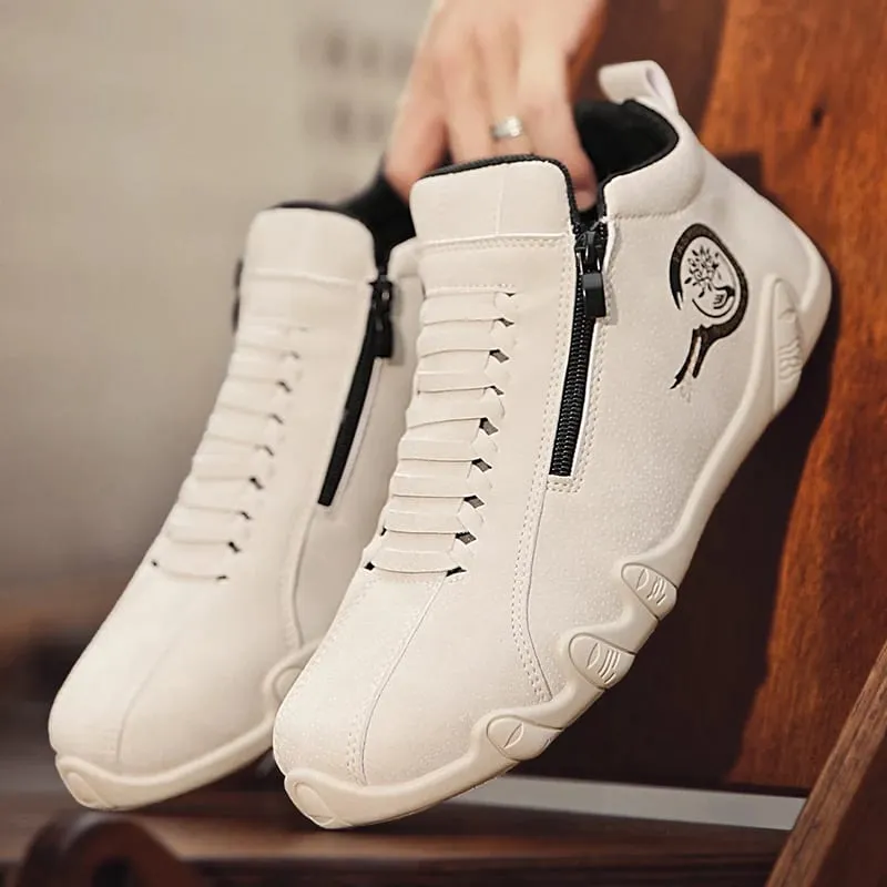 Men's Casual Shoes Side Zipper Short Boots Versatile Flat Bottom Trendy Fashionable Men's Shoes Suitable for Outdoor Sports — image 6