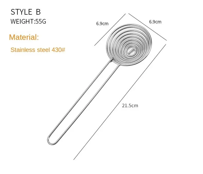 1Pc stainless steel egg white separator creative extended handle protein egg white egg yolk separator hot pot fishing